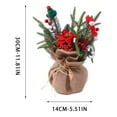 thumbnail image 3 of CuiLiyq Tabletop Tree Christmas Indoor Decorations, Christmas Country Style Desktop Ornament, Berry Branch Decoration for Furniture Counter and Holiday Display, 3 of 7