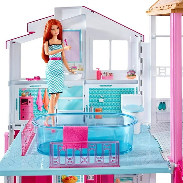 Malibu Bodega Aurrera Casa De Barbie Con Elevador Precio Mattel
