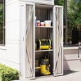 thumbnail image 6 of YODOLLA Outdoor Metal Storage, Cabinet with Adjustable Shelves & Locking Doors, for Home, Office,Garden, White, 6 of 10