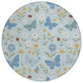thumbnail image 2 of Addison Rugs Chantille Indoor/Outdoor Transitional Kids Sky Machine Washable Round Rug, 8' x 8', 2 of 7