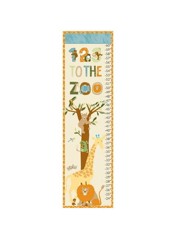 Eric Carle Go to the Zoo Canvas Growth Chart