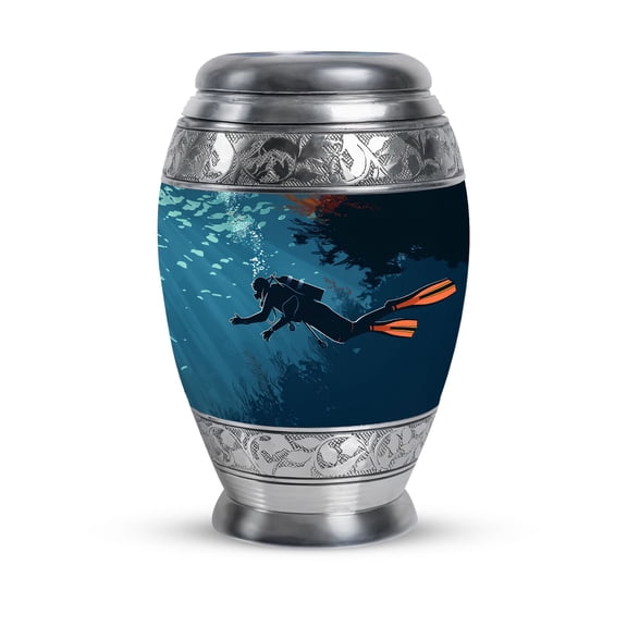 Diving Urns For Human Ashes, Cremation Decorative Urns For Adult Ashes, Cremation Urns For Men & Women, Burial Urns For Adult Human Ashes 10 Inch, Funeral Urns For Adult Ashes Women