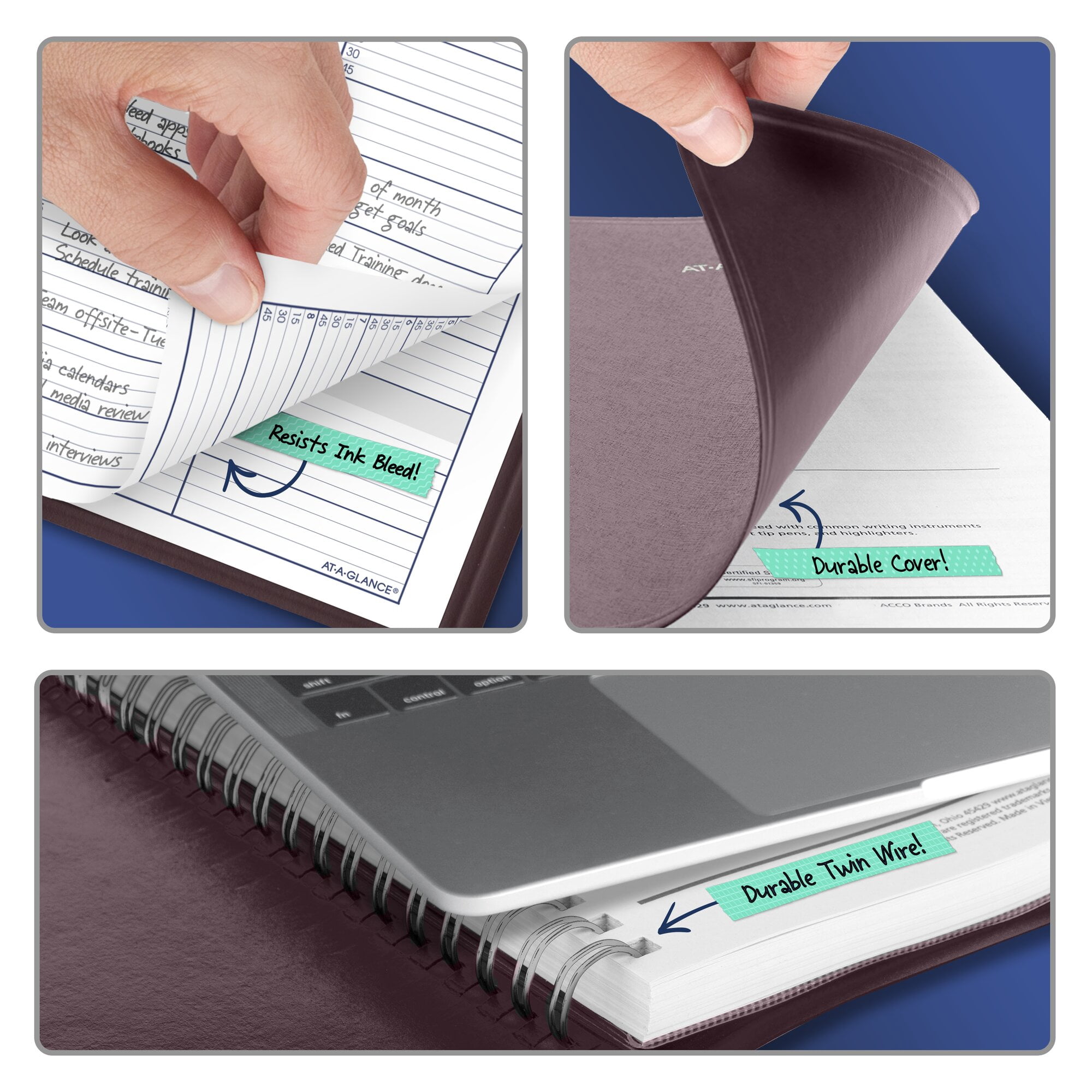 AT-A-GLANCE DayMinder 2027 Weekly Appointment Book Planner Burgundy Large 8 x 11