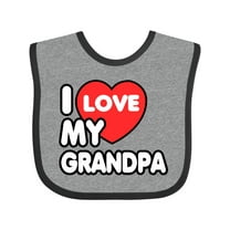 Inktastic I Love My Grandpa Boys or Girls Baby Bib