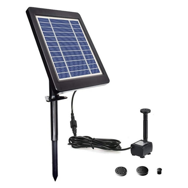 Upgraded Solar Fountain Pond Pump Kit With Stake, Solar Powered Water Fountain Pump For Bird Bath, Garden, Backyard, Pool ,High Efficiency