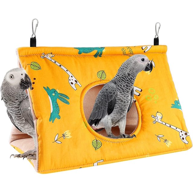Casa Nido De Pájaro Cálida De Invierno - Hamaca Colgante Cobertizo De Terciopelo Jaula De Cabaña Felpa Esponjosa Aves Escondite Cama para Dormir Difusa para Loros Periquitos Cacatúas Budgi