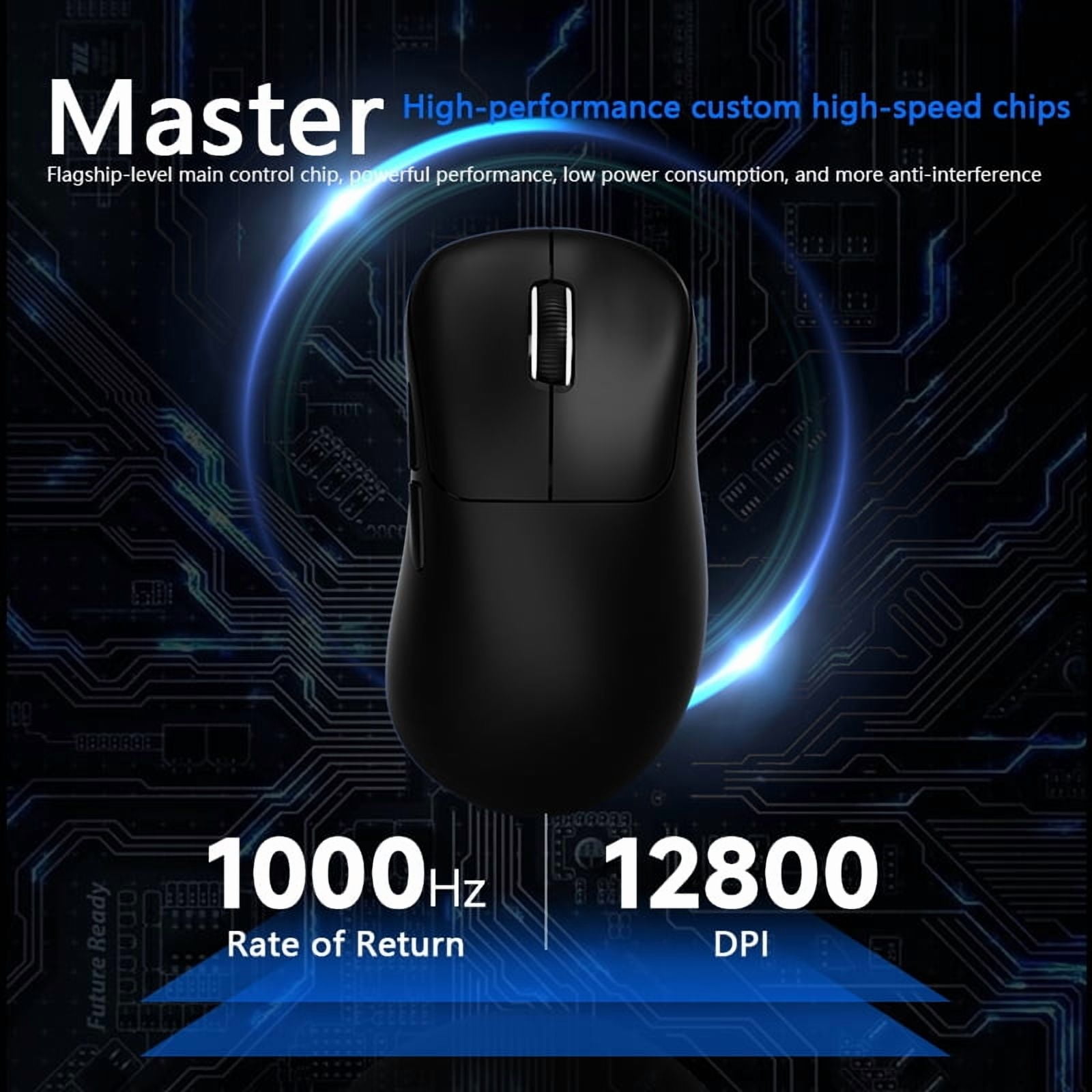 Warvank V6 PRO 55g Lightweight Bluetooth Wireless Gaming Mouse 12800DPI 3 Mode Connection 1K ROR for Gaming Home Office PS