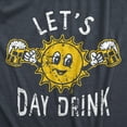 thumbnail image 2 of Womens Lets Day Drink T Shirt Funny Drunken Sunny Booze Drinking Tee for Ladies Womens Graphic Tees, 2 of 9