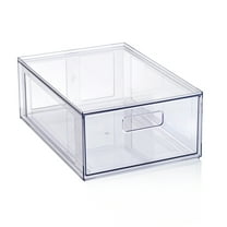 Mainstays Clear Glossy Plastic Pull-Out Closet Drawer Medium Size, Adult Size