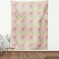 thumbnail image 4 of Ambesonne Floral Fabric by the Yard Upholstery, Perching Birds on Petals, 2 Yards, Multicolor, 4 of 5
