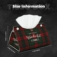 thumbnail image 5 of Logiee Wonderful Time Christmas Print Tissue Box Cover,Stylish Tissue Box Holder Decorative Tissue Cover for Bathroom Toilet Bedroom Living Room Table Desk Office, 5 of 7