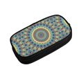 thumbnail image 2 of Uemuo Round Mandala1 Printed Pencil Pen Case, Portable Pencil Pouch with Zipper, Compact Stationery Bag Makeup Bag, Pencil Bag for Home Office, 2 of 9