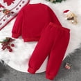 thumbnail image 4 of YOUSNH Ensemble de Vêtements pour Enfants Garçons Noël Manches Longues Imprimés Lettres Mignons Chandails en Molleton Haut Pantalon Ensemble 2 Pcs Tenue Décontractée Garçons Rouge 12-18 Mois, 4 of 9