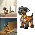 thumbnail image 5 of XINGXIANG Retro Schnauzer Dog Lamp - 3D Resin LED Night Light with Colorful Stained Glass Design, Cute Pet Themed Desk Lamp for Home Decor, 5 of 6