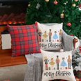 thumbnail image 5 of Merry Christmas Throw Pillow Cover 18x18 Inch Set of 2 Nutcracker Christmas Decor Winter Holiday Party Cushion Case Decoration for Sofa Couch F18, 5 of 6