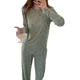 thumbnail image 5 of Conjunto de ropa de dormir de manga larga de estilo coreano para mujer, ropa sencilla con estampado de cara sonriente para el hogar, Material suave y cómodo, colección de verano, 5 of 5