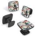 thumbnail image 2 of 4 Pcs Cabinet Handle Drawer Pulls Woodpecker Knobs with Screws Square Furniture Office Cabinet Knob Decoration, 2 of 7