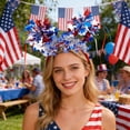 thumbnail image 6 of 4th of July Headbands Patriotic Head Boppers, Red White Blue Sequin Independence Day Hairband, Memorial Day Hair Patriotic Themed Party Headwear for Women Men Kids, 6 of 6