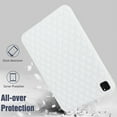 thumbnail image 2 of Back Case for iPad Pro 11 2022/2021/2020/2018, Stylish Diamond Texture Soft TPU Anti-Slip Lightweight Ultra Slim Drop Protective Shockproof Cover for iPad Air 4/Air 5, White, 2 of 7