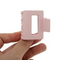 thumbnail image 5 of Unique Bargains 1 Pc Small Rectangle Frosted Hair Clips Hairdo Clip for Home Pink, 5 of 5
