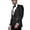 Black, variant on Statement Bellagio Men's Paisely 3 Piece Modern Fit Tuxedo - Red - 48R