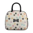 thumbnail image 2 of Bone and Dog Paw Print Beige Pattern Insulated Leakproof Lunch Box for Work, Lunch Bag for Women Men, Loncheras Para Mujer for Beach Travel Picnic Camping, 2 of 6