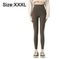 thumbnail image 2 of High Waist Leggings for Women - Warm Pants Tummy Control Yoga Running Tights-Brown for 15 ℃ to 25 ℃ - XXXL, 2 of 6