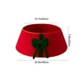 thumbnail image 2 of YFTDEF Christmas Tree Collar, 23.6 Inch Velvet Red Bow Decoration for Holiday Home Decor, 3D Apron Cover for Christmas Tree Bottom, Space Saving, Reusable Holiday Decoration, 2 of 6