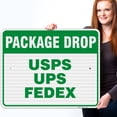 thumbnail image 2 of Package Drop Sign, Ups FedEx USPS Drop Sign,, 2 of 8