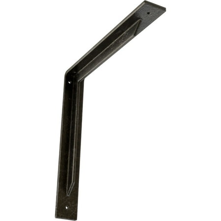 

Ekena Millwork 2 W x 14 D x 14 H Stockport Steel Bracket Antiqued Warm Silver