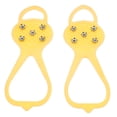 thumbnail image 3 of Crampones antideslizantes de 5 dientes, agarre fuerte, duraderos, para invierno, color amarillo, talla S (24-34), 3 of 14
