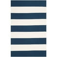 thumbnail image 1 of Safavieh Montauk 2'6" X 4' Hand Woven Cotton Rug in Navy and Ivory, 1 of 10