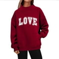 thumbnail image 5 of Zorckvet Sweatshirts for Women Pullover Plus Size Shirts Long Sleeve Heart Graphic Trendy Fashion Valentine Womens Tops Crewneck, 5 of 5