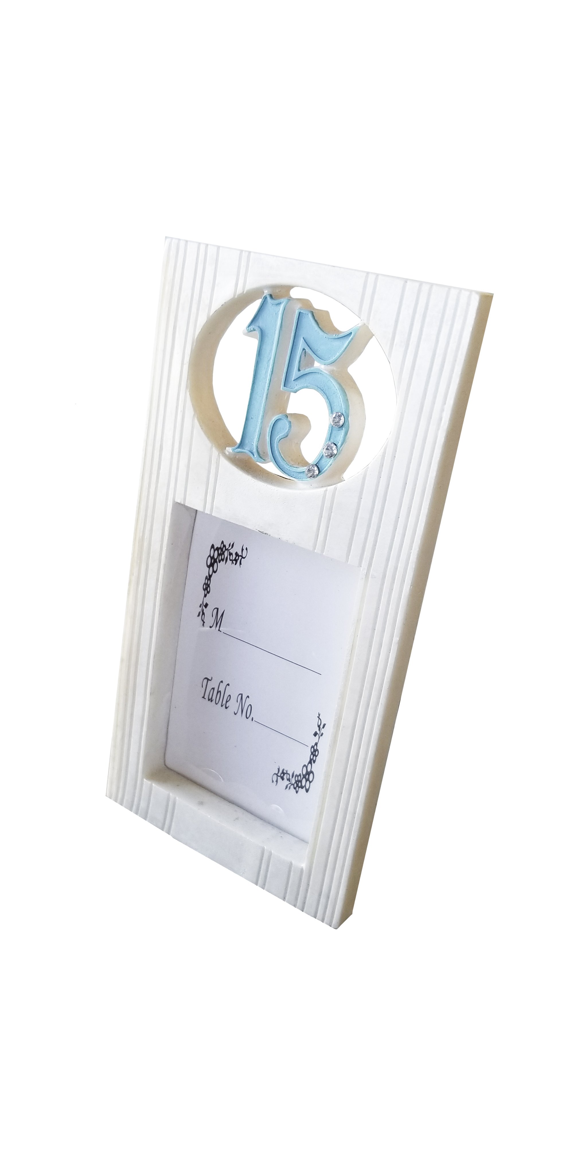 15 Birthday Mis Quince Turquoise White Picture Frame (12 Pieces