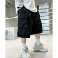 thumbnail image 3 of Luogg Boys Kids Cargo Shorts Youth Boy's Casual Stretch Shorts Outdoor Cargo Bottoms Boys Athletic Pants For School 4-5 Years, 3 of 4