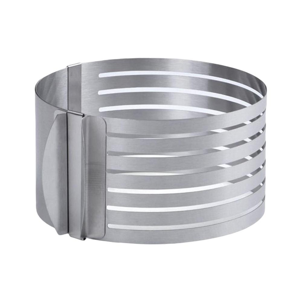 Tohuu Cake Cutter Slicer Stainless Steel Adjustable Big Cake Rings 612