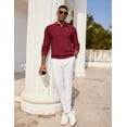 thumbnail image 5 of COOFANDY Mens Knit Polo Shirts Long Sleeve Casual Polo Sweaters Shirt Waffle Textured Collared Sweater, 5 of 6