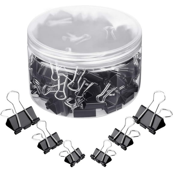 150 Pcs Binder Clips Assorted Sizes Paper Clamps Clips Large Medium Small Clips Office Supplies