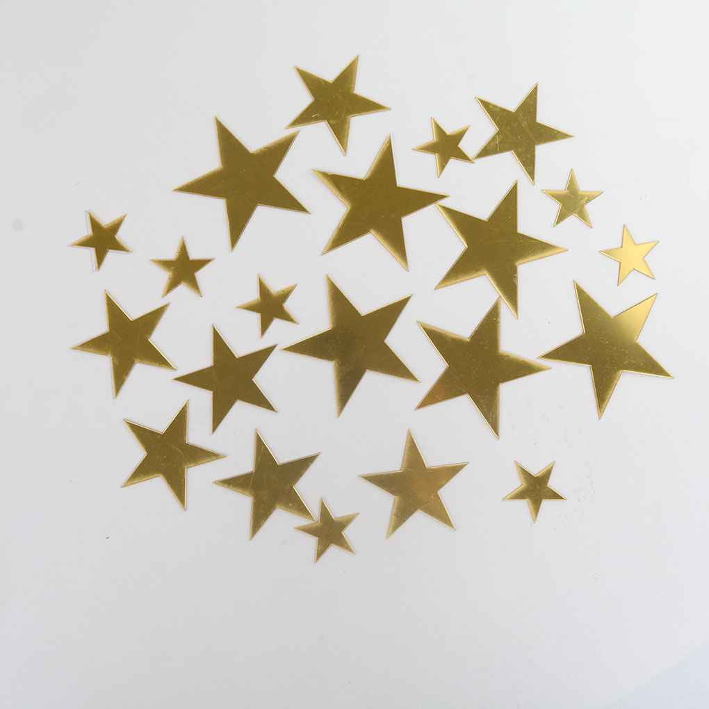 LEVEL 20pcs/set Star Shape Mirror Stickers 3D Acrylic Stars Mirrored Decals DIY Room Home Decoration Wallpaper 