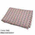 thumbnail image 5 of Casino Floor Pillow Lounger Cover, Playings Cards Clubs Hearts Symmetrical Geometric Repeating Ornamental, Nap Mat Printed Fabric Case for 5 Pillows, 88" x 36", Scarlet Black, by Ambesonne, 5 of 5