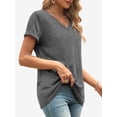 thumbnail image 6 of Womens Summer Sleeve V Neck Casual Tops Tshirts, 6 of 6