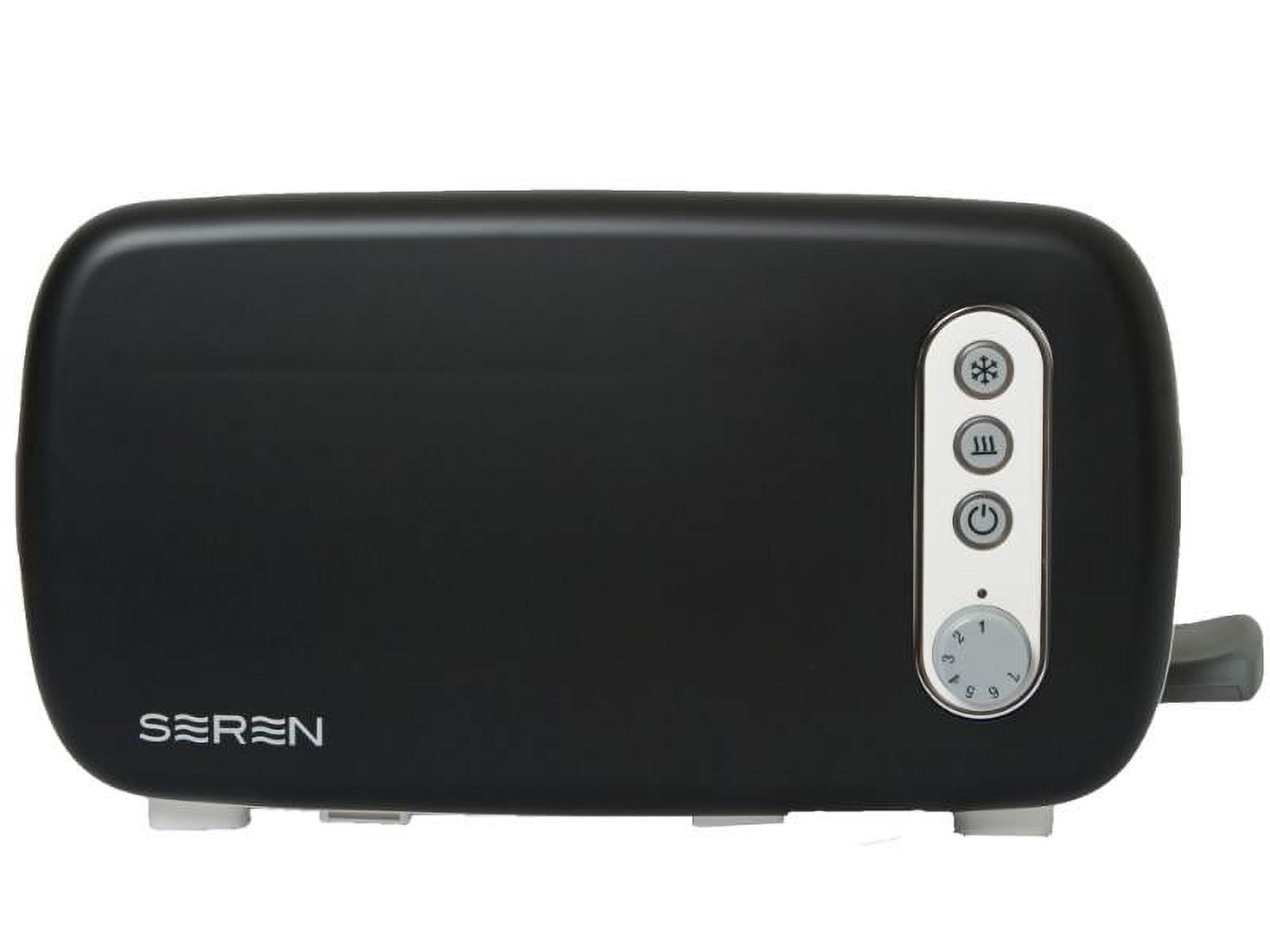 BergHOFF Seren Side Loading Toaster with Cool Touch Exterior and Removable Crumb Tray, with Black Front Panel/ Serving Tray