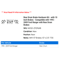 thumbnail image 2 of Rear Drum Brake Hardware Kit - with 10 Inch Brakes - Compatible with 1995 - 2009 Ford Ranger with Rear Drum Brakes 1996 1997 1998 1999 2000 2001 2002 2003 2004 2005 2006 2007 2008, 2 of 2