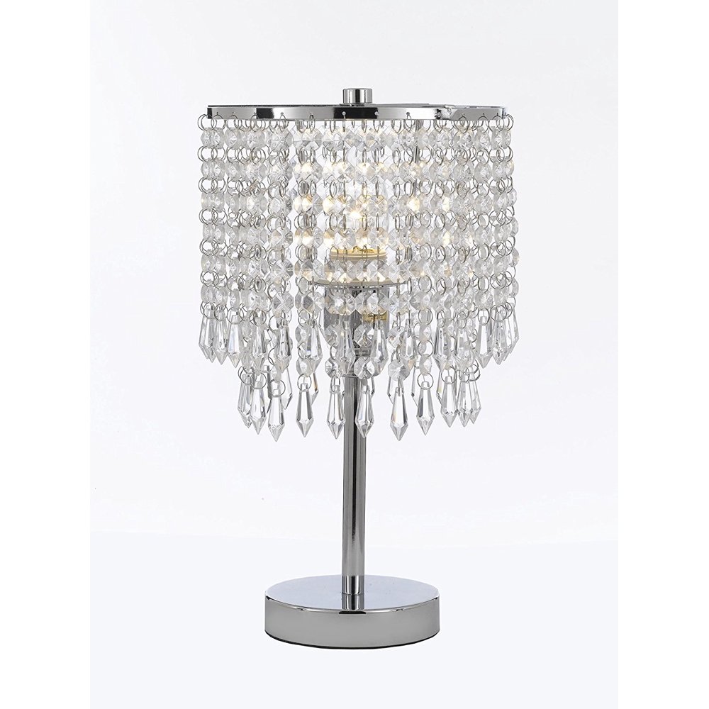 Chrome Round Crystal Bedroom Desk Lamp Table Lamp Bedside Lamp