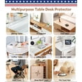 thumbnail image 4 of 36 Inch Clear Plastic Round Table Top Protector PVC Tablecloth Cover Vinyl Cover Easy Clean Waterproof Furniture Topper Pad for Wood Dining Living Room Accent Coffee Patio Table Mat Desk Pad, 4 of 5