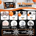 thumbnail image 3 of Kit de arco de globos SHERYL DECOR naranja, negro y blanco con bonificación, 3 of 9