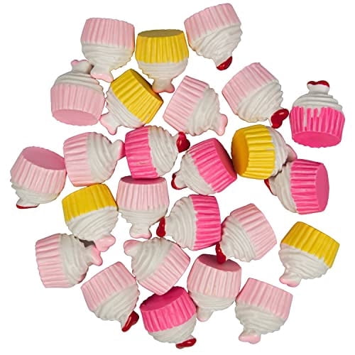 Idiy Scrapbooking Charms - 25pc Cute Cupcakes - Great for Arts and Crafts, School Projects, Scrapbooking Beads, DIY Decorations, Ornament Embellishments, Resin- Fun for Adults and Kids