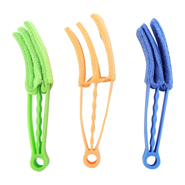 3 piezas Cepillos de limpieza para persianas Limpiador de persianas para ventanas Cepillo de ventilación para aire acondicionado