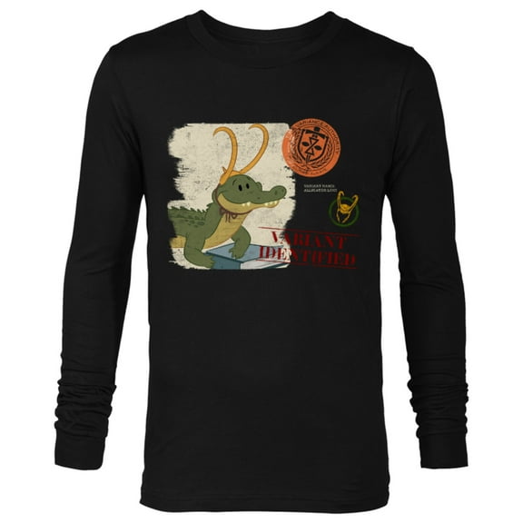 Marvel Loki Cartoon Alligator Loki Variant Identified - Long Sleeve T-Shirt for Men – Customized-Black