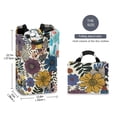 thumbnail image 2 of Yayeee Freestanding Laundry Hamper with Handle Collapsible Large Storage Basket for Clothes, Blue Flowers, 2 of 7
